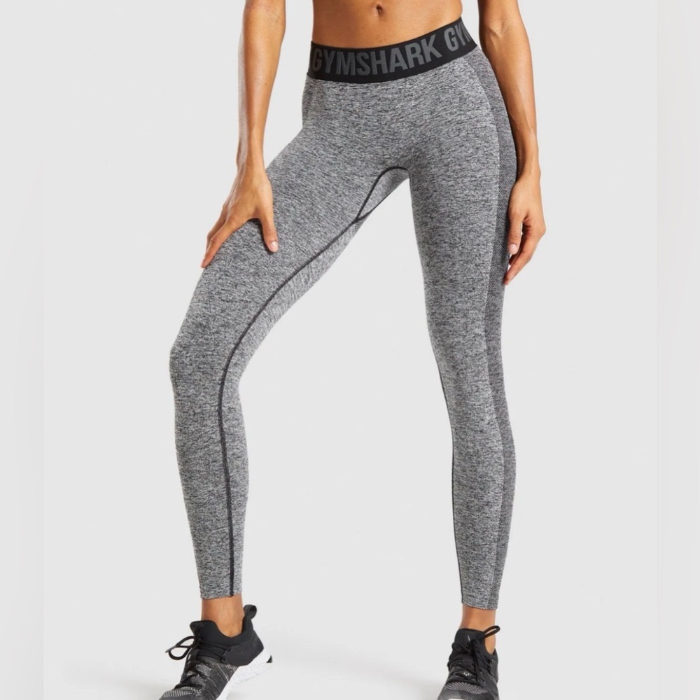 GYMSHARK Flex Legging in Charcoal/Marl/Black Size Medium